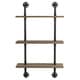 preview thumbnail 7 of 8, Leyva Rustic Floating Ladder Wall Shelf by Carbon Loft