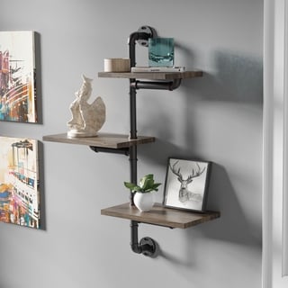 Retro Lounge CD Rack Shelf Style 3er Set Wall Shelf Vintage Various Colours 