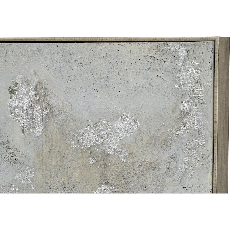 Strick & Bolton Hand-painted Silvertone Canvas Art