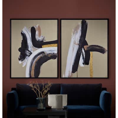 Strick & Bolton Abstract Hand-painted Canvas Art
