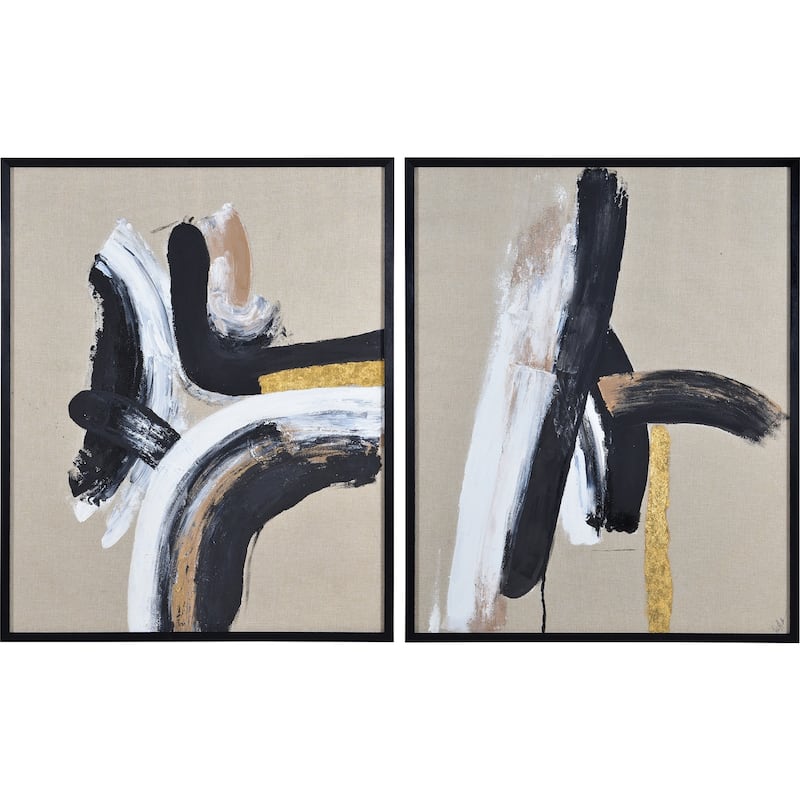 Strick & Bolton Abstract Hand-painted Canvas Art