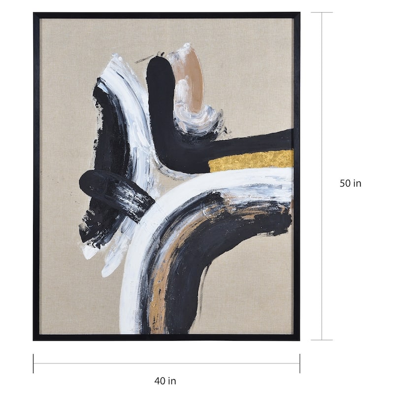 Strick & Bolton Abstract Hand-painted Canvas Art