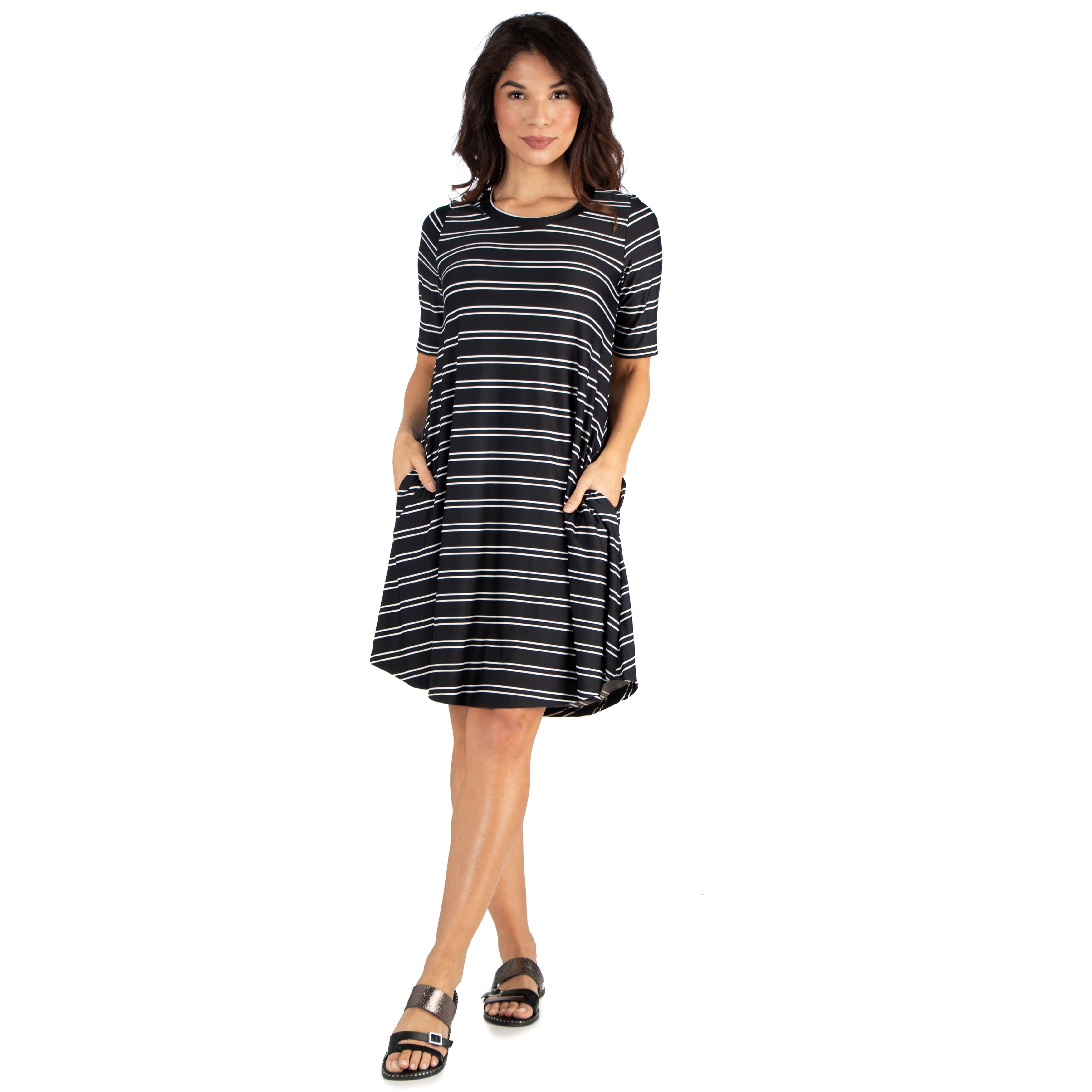 womens knee length t shirt dress