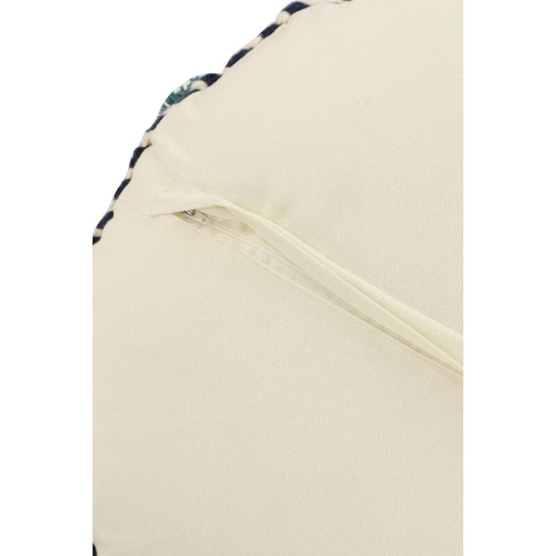 Decorative Throw Pillow w/ Eclectic Mandala Embroidery 20"