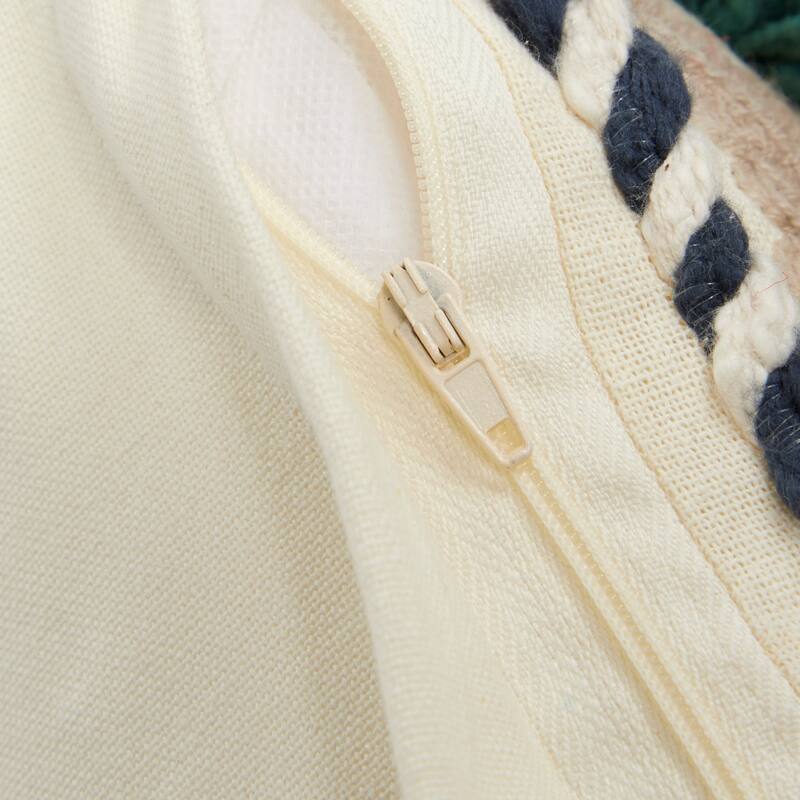 Decorative Throw Pillow w/ Eclectic Mandala Embroidery 20"