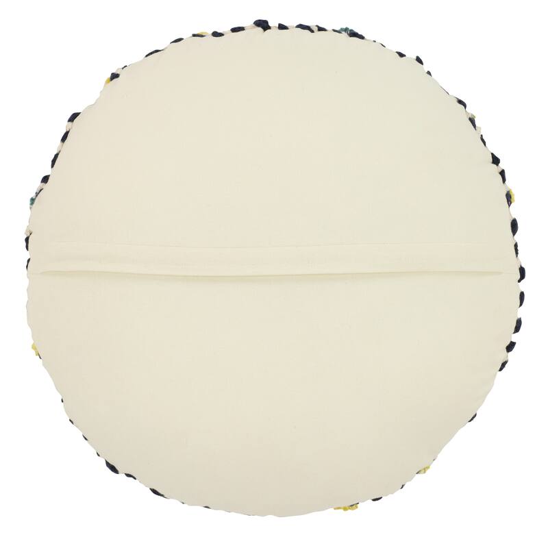 Decorative Throw Pillow w/ Eclectic Mandala Embroidery 20"