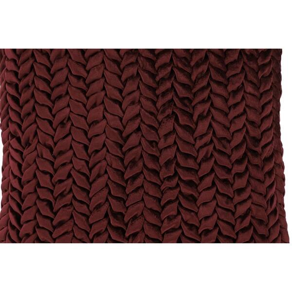 Shop Velvet Decorative Throw Pillow W Smocked Braid Pattern On