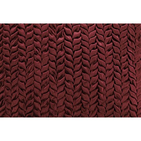 Shop Velvet Decorative Throw Pillow W Smocked Braid Pattern On