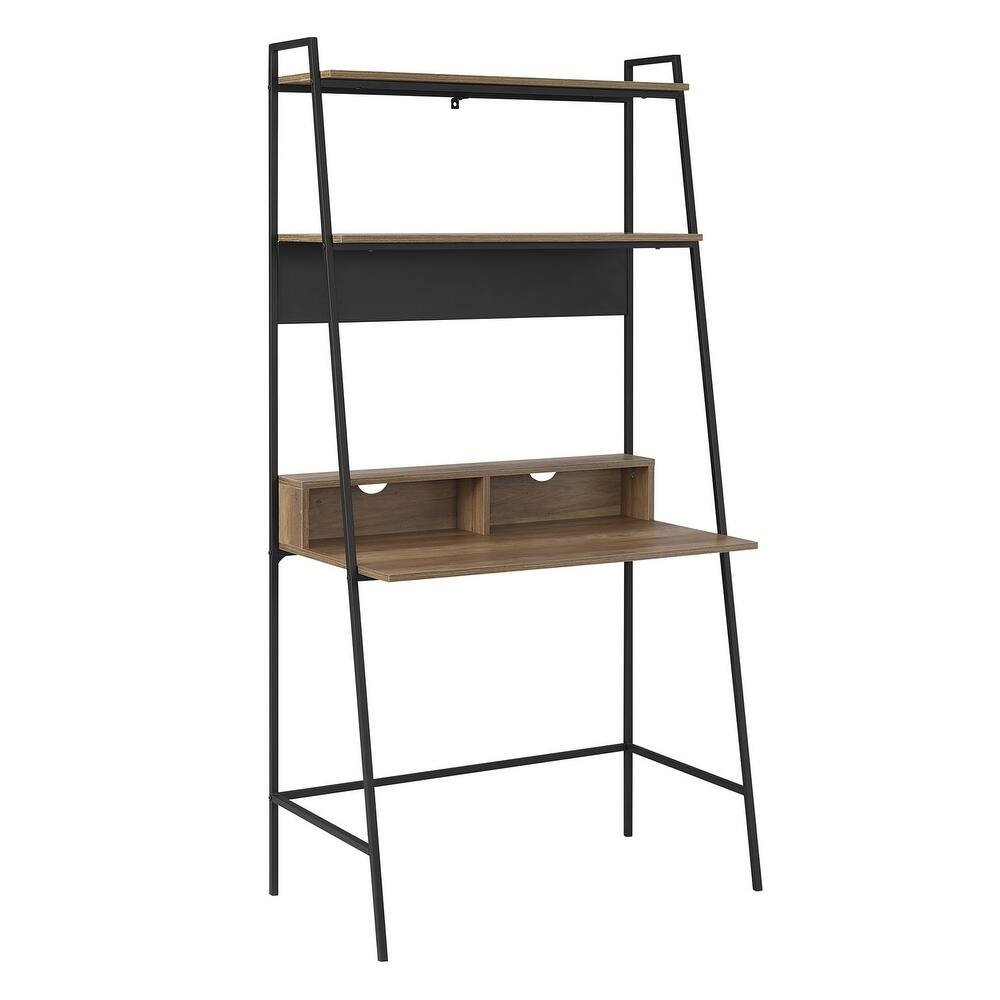 36" Wood and Metal Ladder Computer Desk - Reclaimed Barnwood