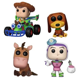Bullseye and Bo Peep Mrs Wheezy Nesbit Funko Pop!: Bundle of 5: Toy Story 4 Slinky Dog