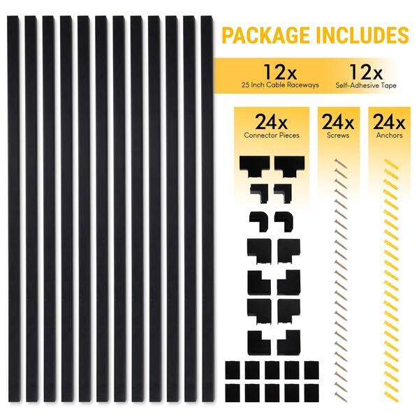 Shop Cable Concealer On Wall Cord Cover 12 Raceway Kit