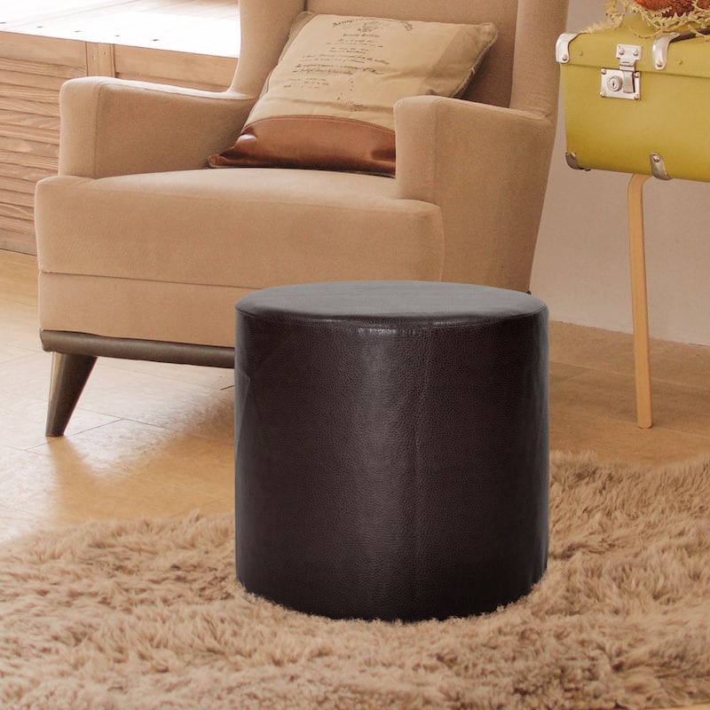 Allan Andrews No Tip Cylinder Ottoman With Cover, Glam Collection