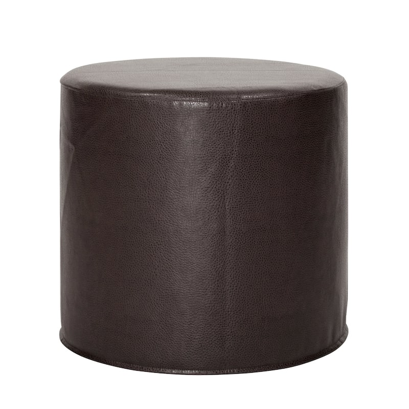 Allan Andrews No Tip Cylinder Ottoman With Cover, Glam Collection - Black