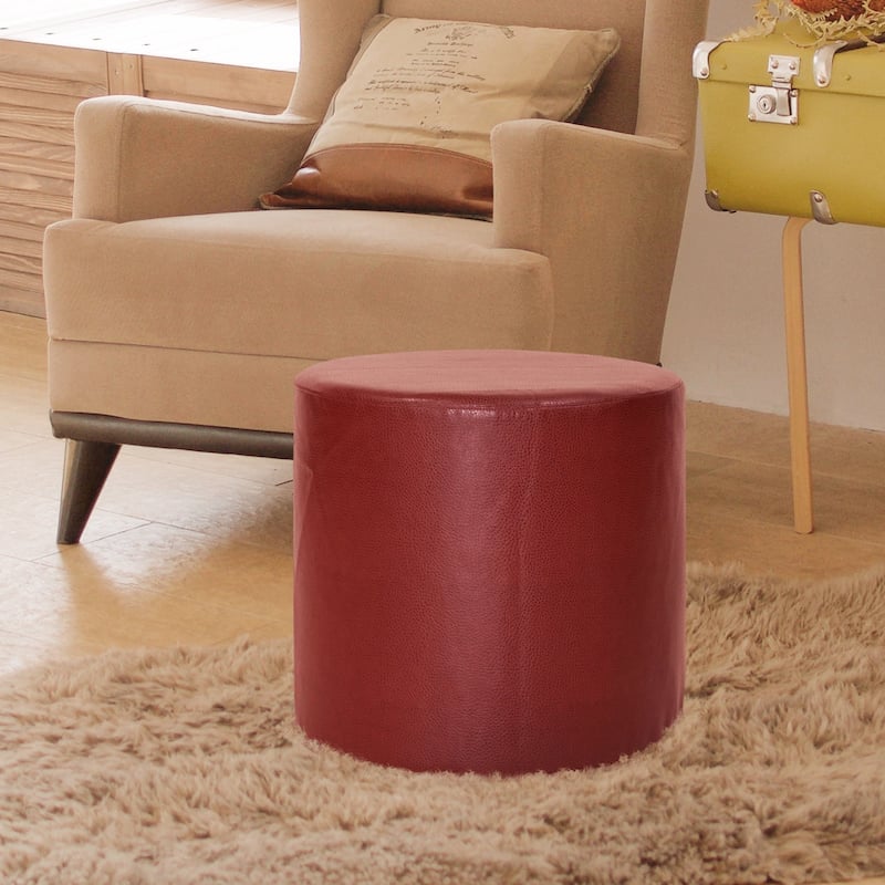 Allan Andrews No Tip Cylinder Ottoman With Cover, Glam Collection