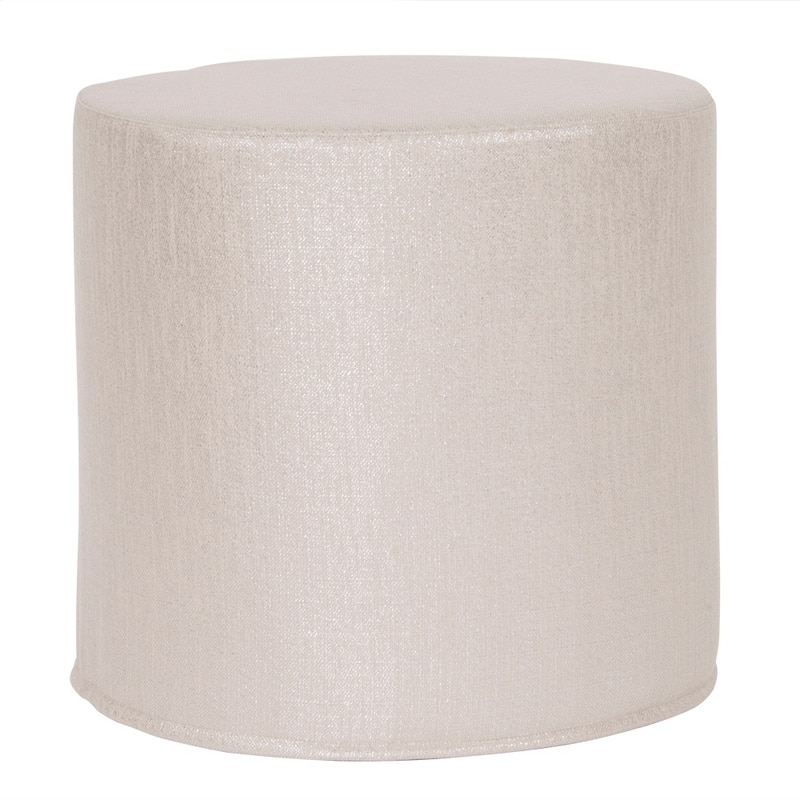 Glam Zinc No Tip Cylinder Ottoman