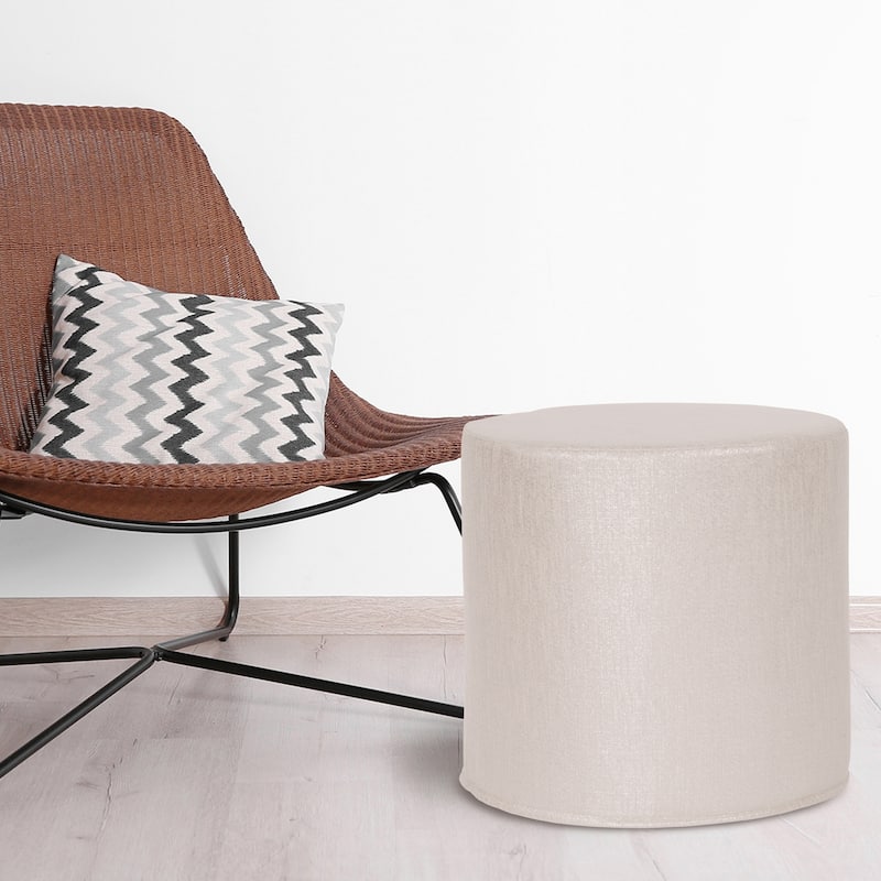 Glam Zinc No Tip Cylinder Ottoman
