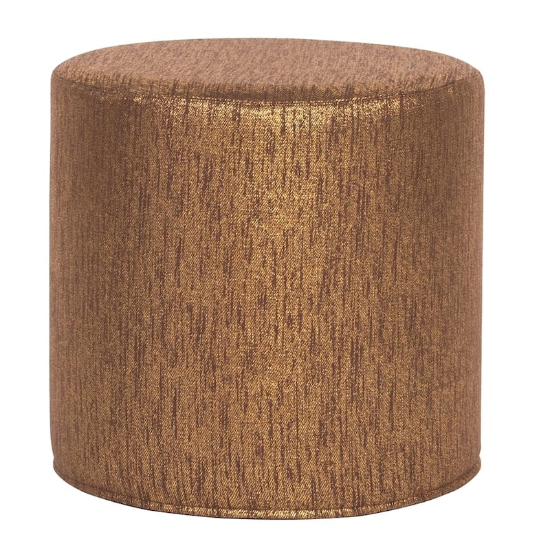 Glam Zinc No Tip Cylinder Ottoman