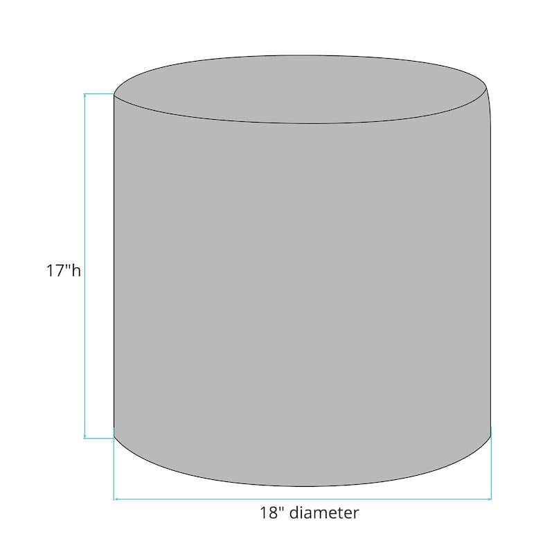 Glam Zinc No Tip Cylinder Ottoman