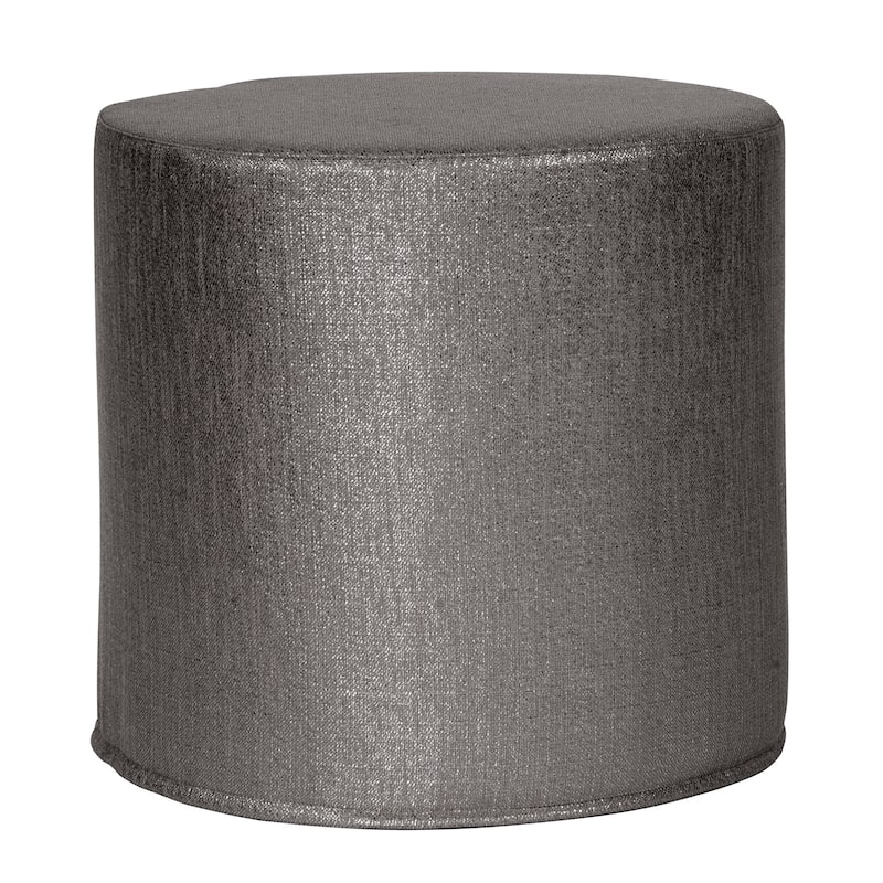 Glam Zinc No Tip Cylinder Ottoman