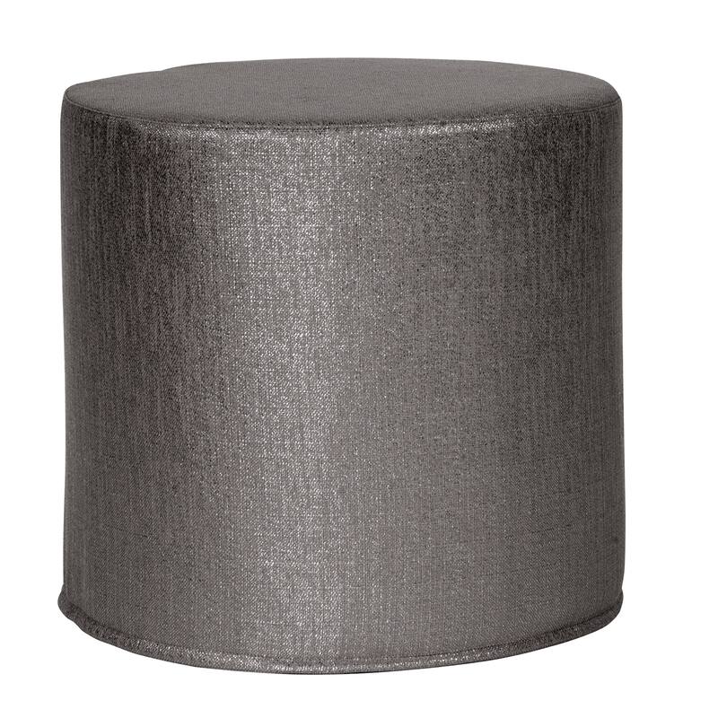 Glam Zinc No Tip Cylinder Ottoman