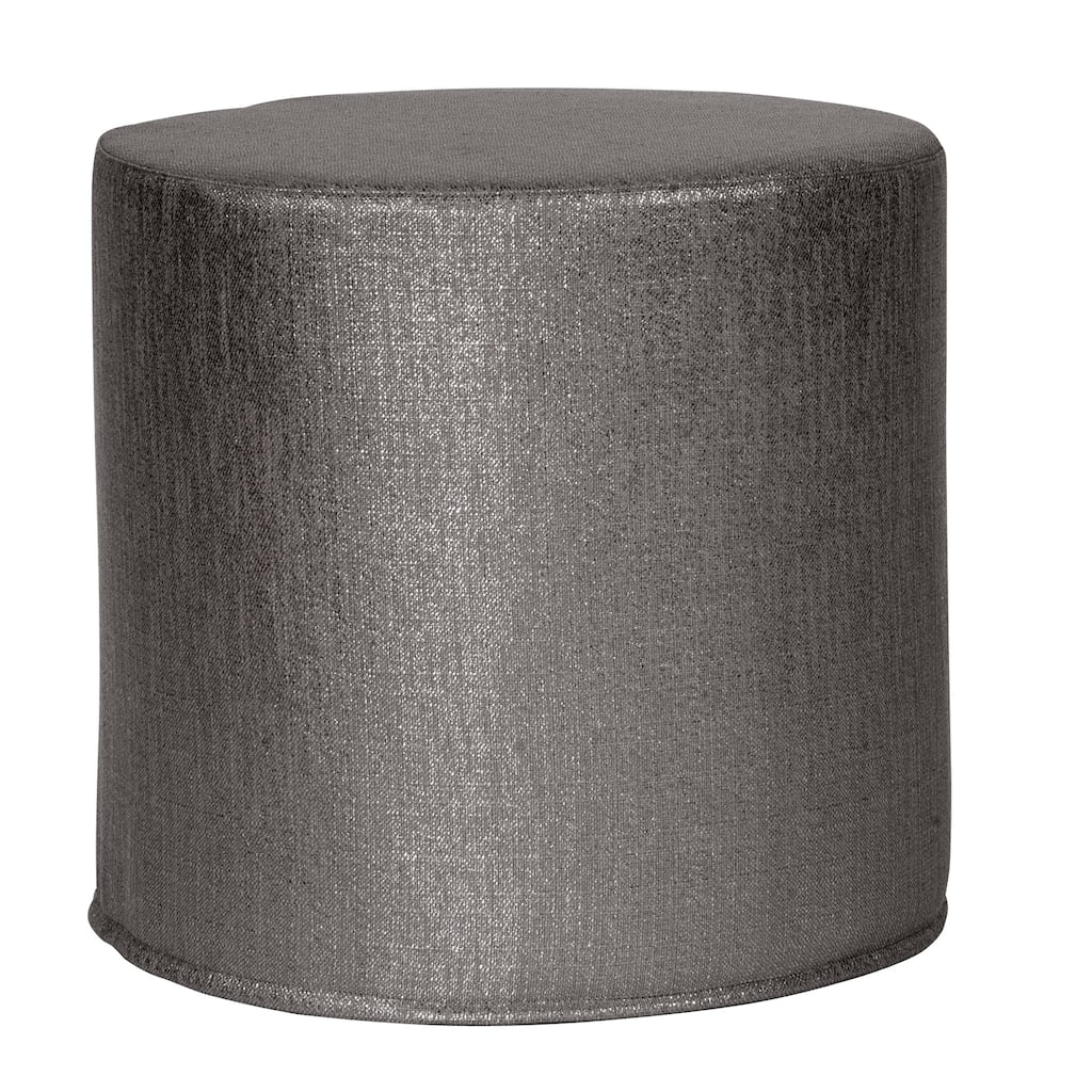 Glam Zinc No Tip Cylinder Ottoman