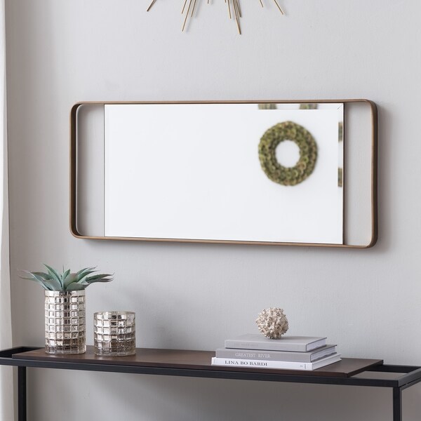 Carson Carrington Eldon Decorative Leaning Mirror - Gold - 19" x 1.25" x 60.25"