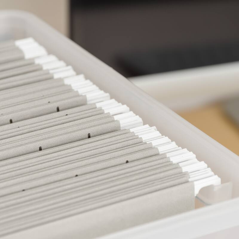IRIS Letter Size Portable WEATHERTIGHT File Box, Clear
