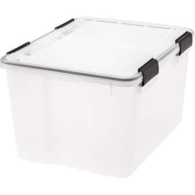 IRIS 46 Quart WEATHERTIGHT® Storage Box, Clear