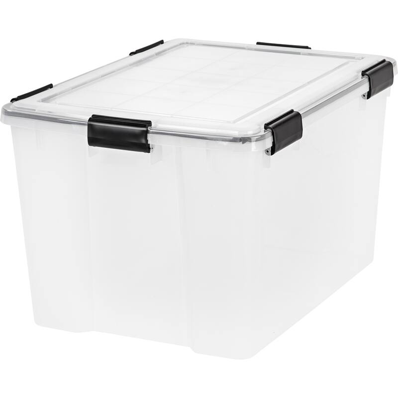 IRIS 74 Quart WEATHERTIGHT® Storage Box, Clear - 74 qt