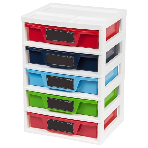 5 Drawer Storage & Organizer Chest, Assorted Colors, Boy