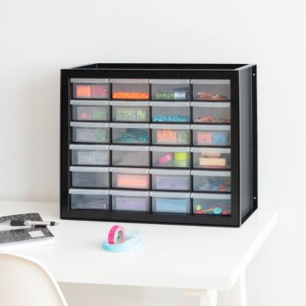 Shop Iris 24 Drawer Parts Cabinet Black Free Shipping On Orders