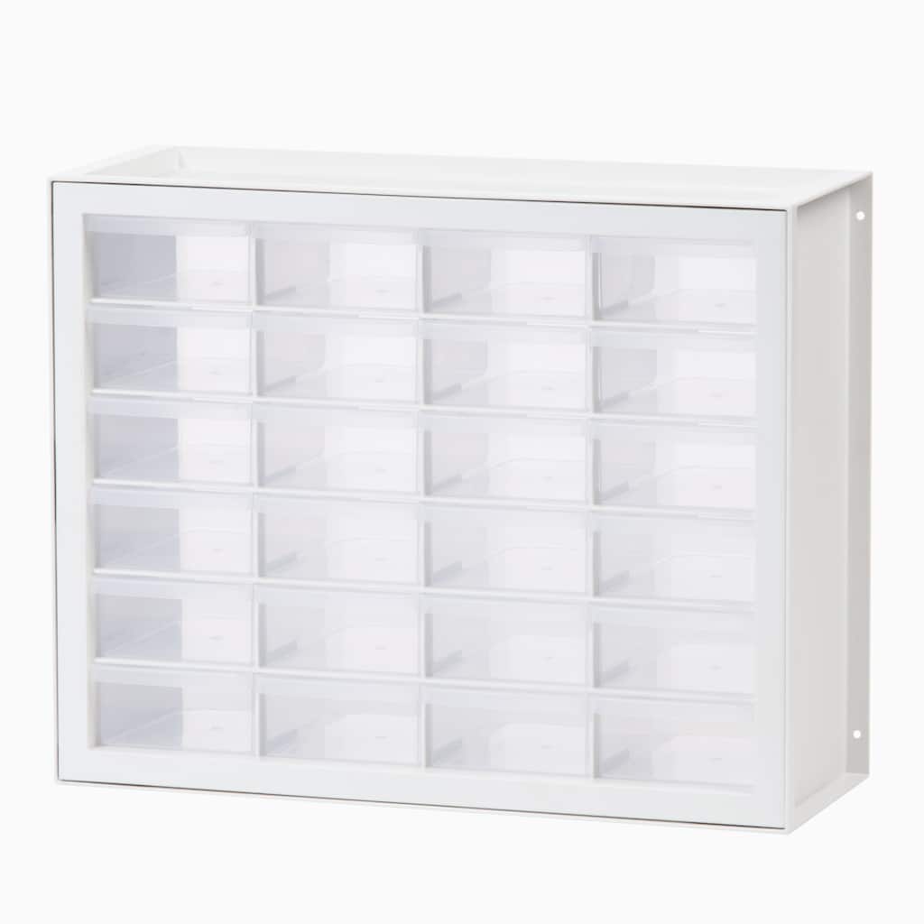 IRIS 24 Drawer Parts Cabinet, White