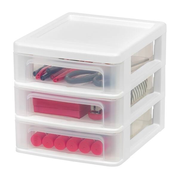 Shop Iris Compact Desktop 3 Drawer System 2 Pack White Free