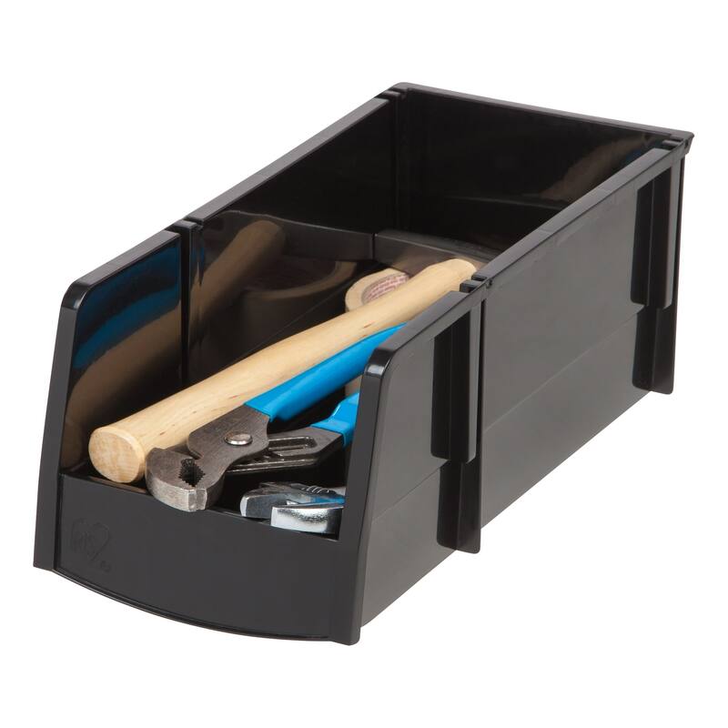 IRIS Large Bin, 8 Pack, Black