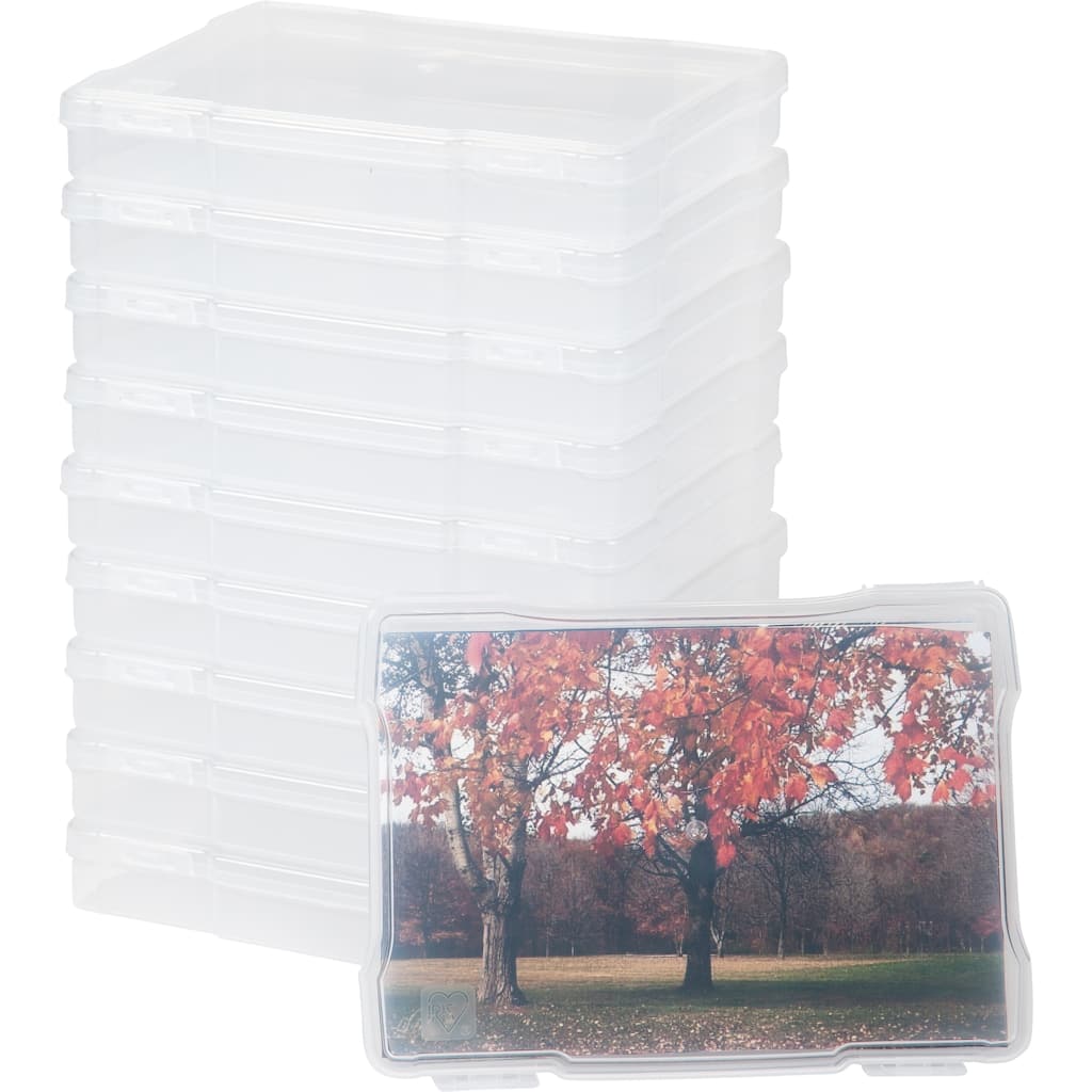IRIS 5" x 7" Photo Storage and Embellishement Craft Case, 10 Pack, Clear