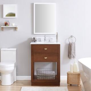 Harper Blvd Lellerman Contemporary Brown Marble Vanity