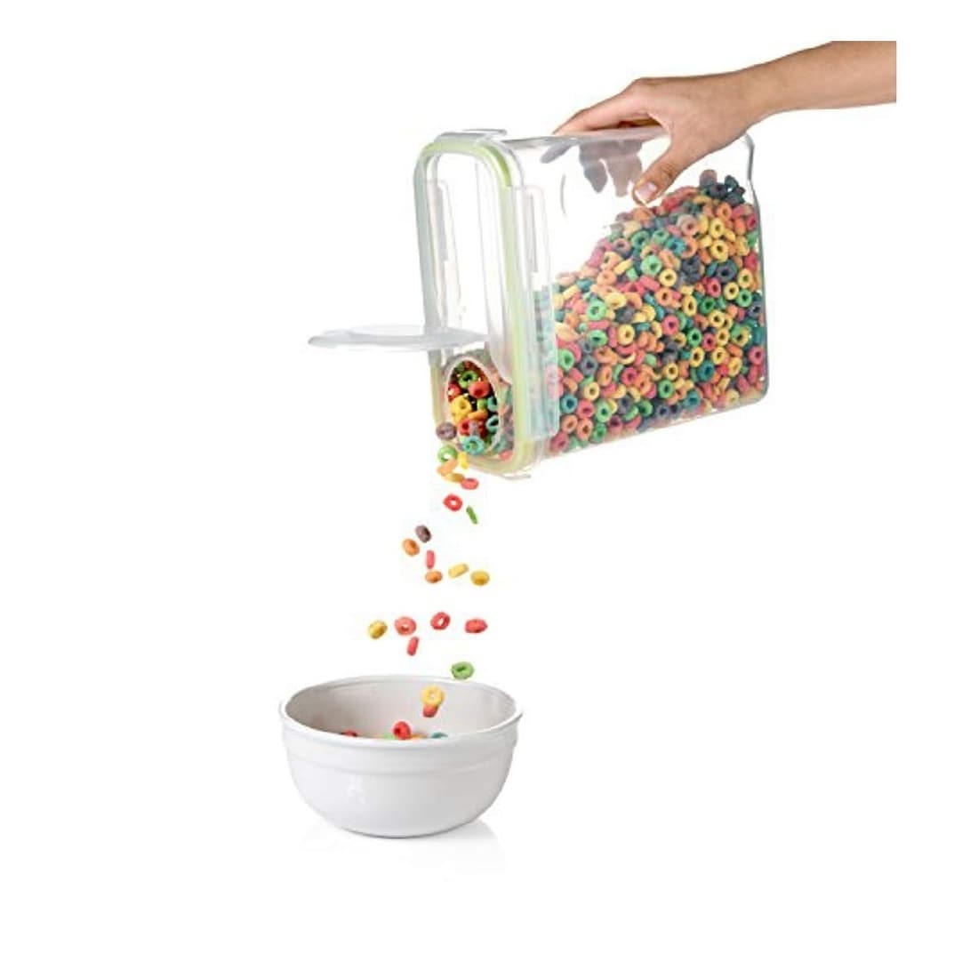 Set of 2 Clear Plastic Cereal Food and Snack Kitchen Storage Containers  with Lids - Bed Bath & Beyond - 27989249