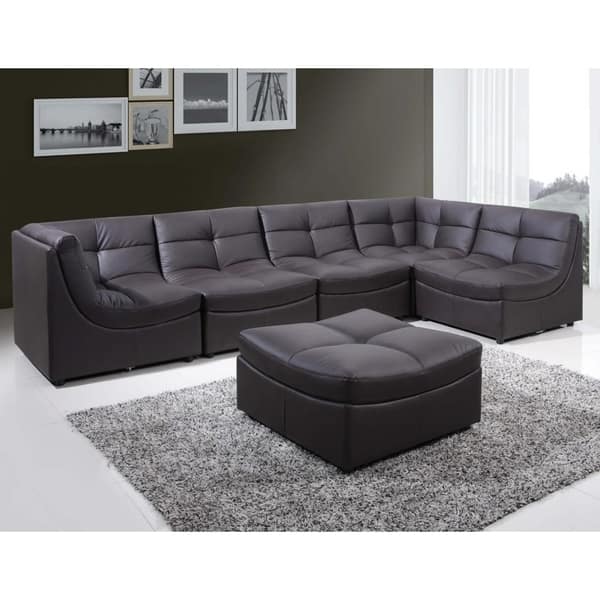 Shop Best Master Furniture 6 Pieces Modular Bonded Leather