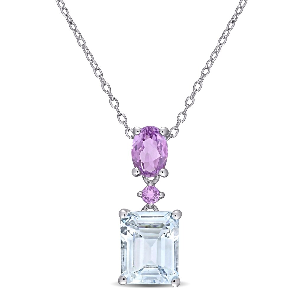 1/" DAINTY 4CT 10MM AMETHYST 925 STERLING SILVER pendant