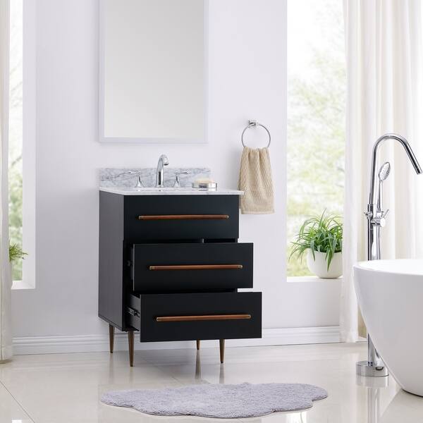 Strick Bolton Yatesling Modern Black Marble Vanity Yatesling Modern Black Marble Vanity