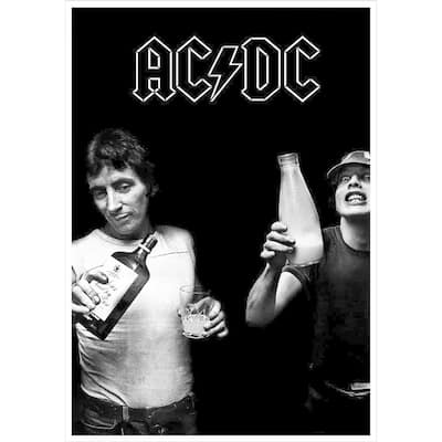 AC/DC Milk and Alcohol - Bon Scott Angus Young 34x24 Music Band Art Print Poster