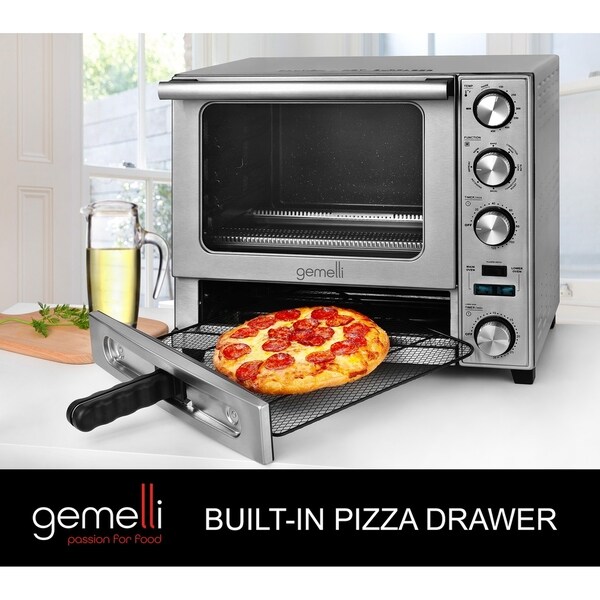 Gemelli Twin Oven, Convection Oven with Built-In Pizza Drawer and