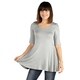 preview thumbnail 13 of 34, 24seven Comfort Apparel Elbow Sleeve Swing Tunic Top For Women