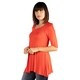 preview thumbnail 9 of 34, 24seven Comfort Apparel Elbow Sleeve Swing Tunic Top For Women