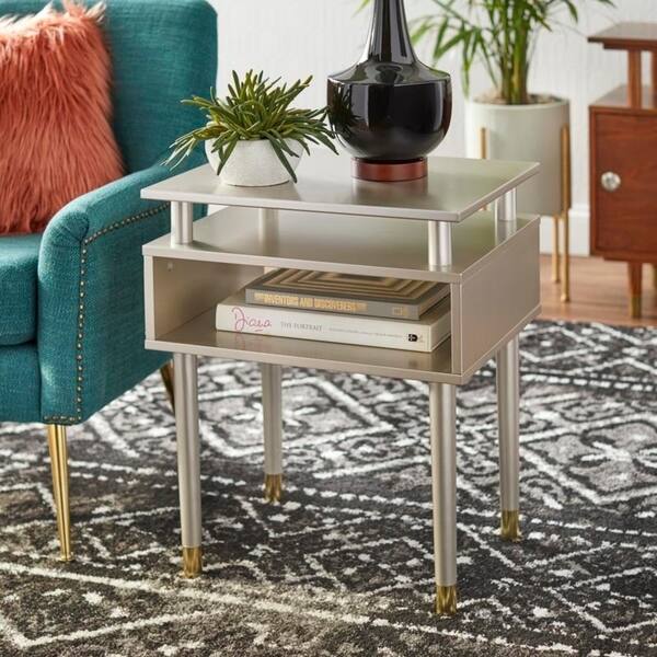 Simple Living Margo Mid-Century End Table - Champagne Gold
