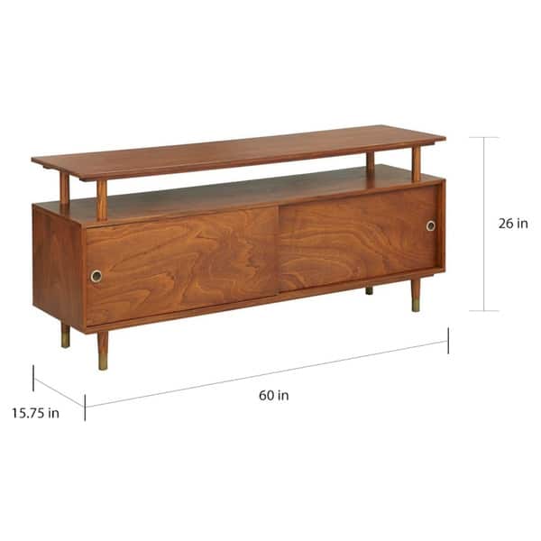 dimension image slide 0 of 2, Simple Living Margo Mid-century Modern Wood TV Stand