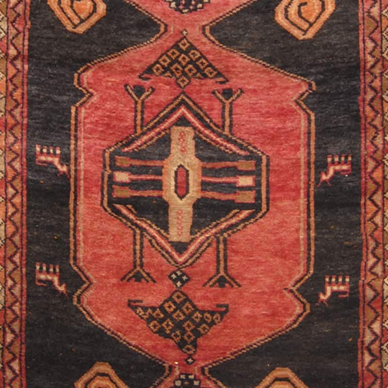Handmade One-of-a-Kind Hamadan Wool Runner (Iran) - 3'7 x 12'6