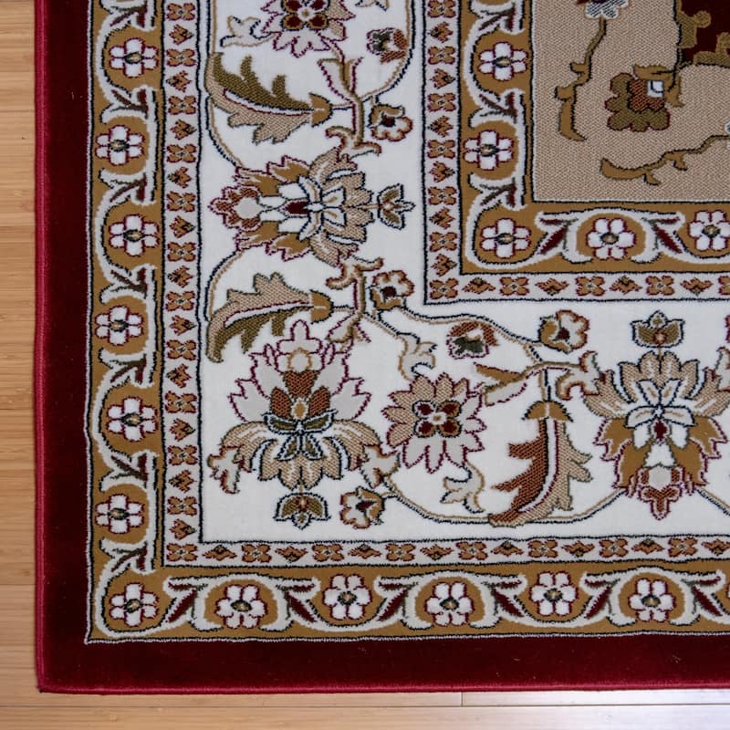Gertmenian Majestic Chilton Red Traditional Border Oriental Area Rug - 7' 10" x 10'