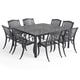 Thumbnail 9, Aviary Aluminum 9-piece Outdoor Dining Set by Christopher Knight Home. Changes active main hero.