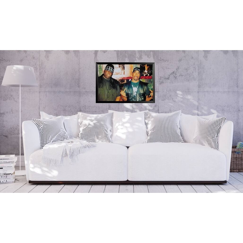 Tupac Shakur Biggie Smalls Bad Boys Thug Life Hip Hop Framed Wall Art